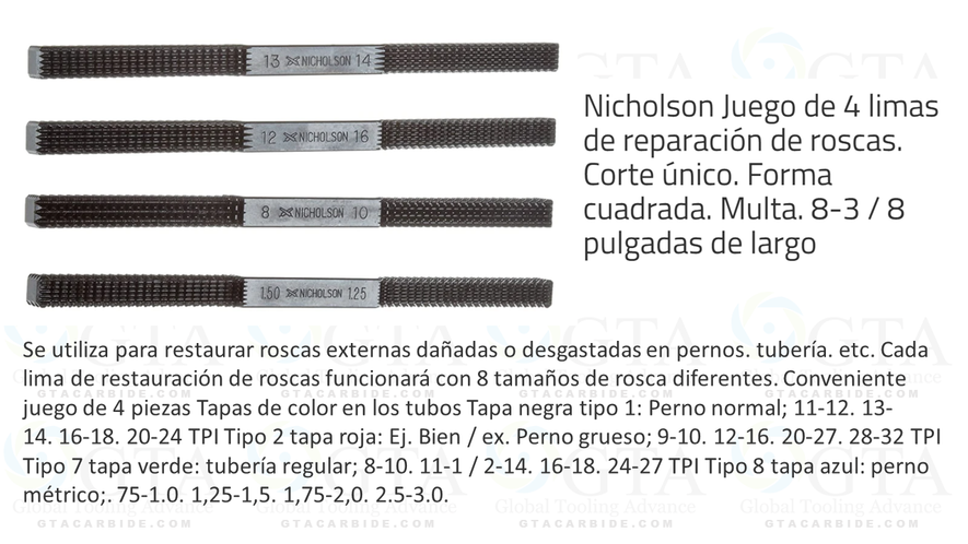 LIMA # 2. PARA REPARAR CUERDAS 60 PARA HILOS 9 , 10 , 12 , 16 , 20 , 27 , 28 Y 32