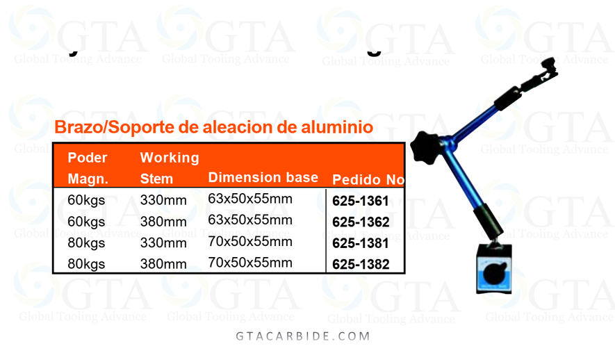 BASE MAGNETICA HIDRAULICA MARCA OMEGAN PARA INDICADOR DE PESTAÑA