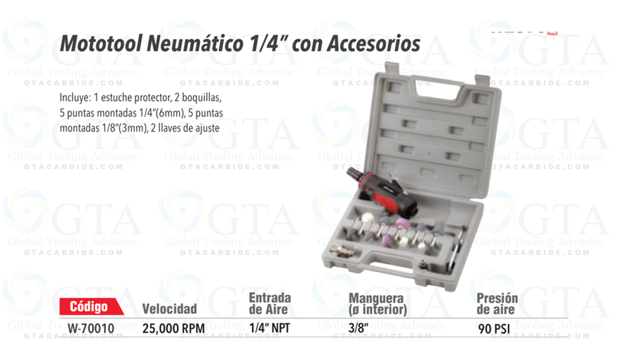 MOTOTOOL NEUMATICO 1/4"