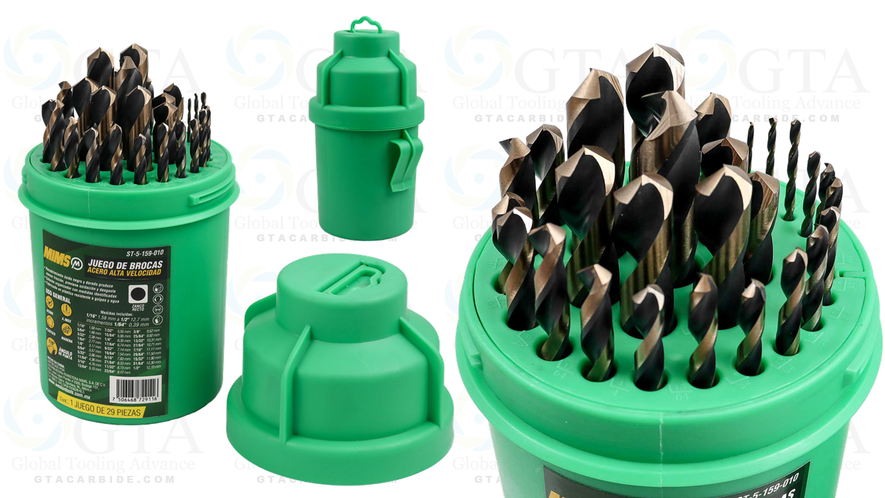 JGO BROCAS HSS DE 1/16 - 1/2 EN 64S HSS 29 PZAS CUPRA
