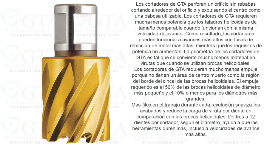 CORTADOR ANULAR TITANIO 13/16 X 1"" PROFUNDIDAD