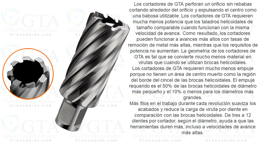 CORTADOR ANULAR HSS 1 X 3"" PROFUNDIDAD