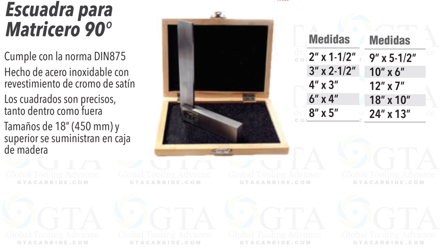 ESCUADRA PRESICION DE 5"" X 3.5""