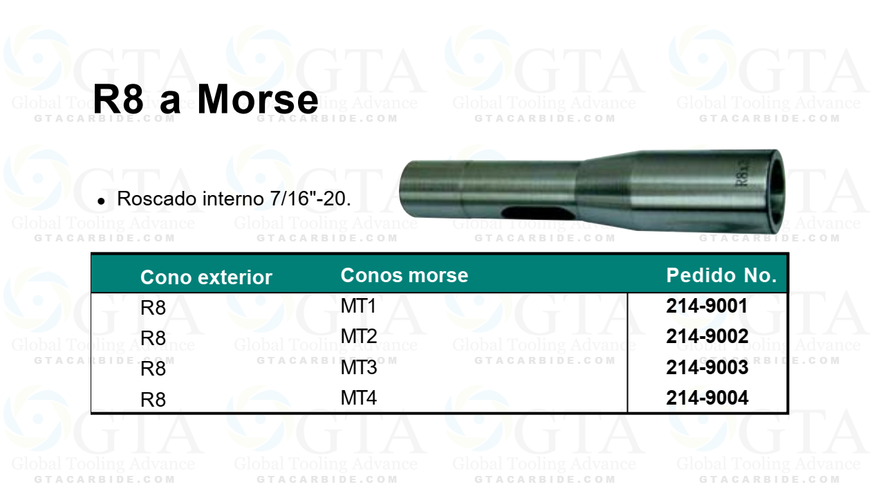 CONO REDUCTOR R8-MORSE 2