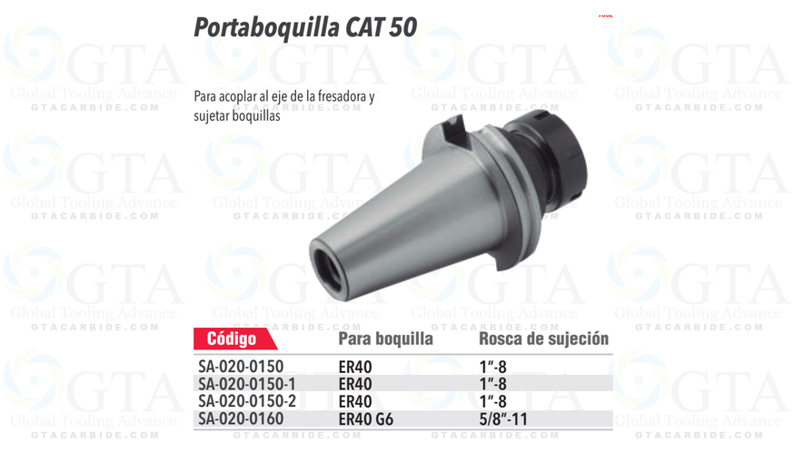 CONO CAT50 PARA BOQUILLA ER40