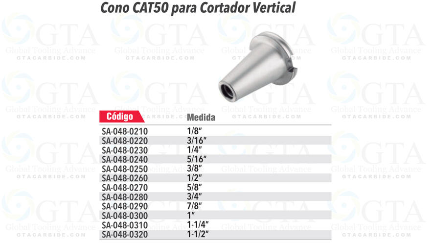 CONO CAT50 PARA END MILL 1-1/4"