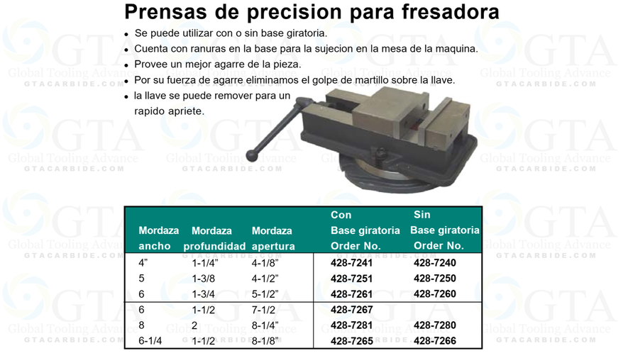PRENSA GIRATORIA TRABAJO PESADO 6""