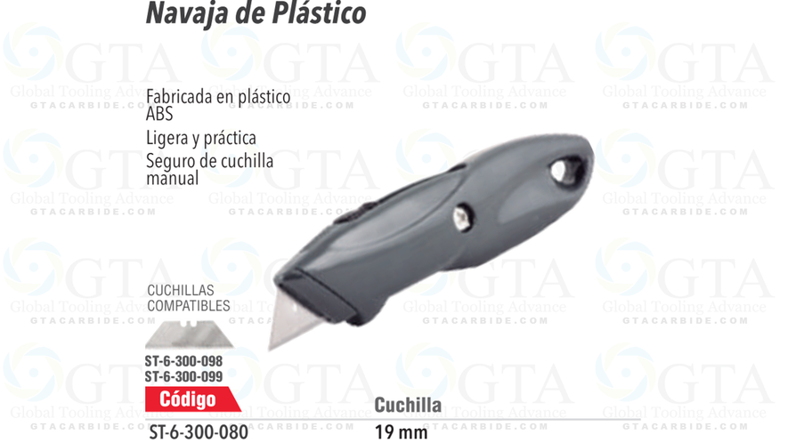 EXACTO NAVAJA DE PLASTICO ABS CUCHILLA 19MM