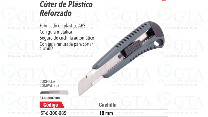 EXACTO CÚTER DE PLÁSTICO REFORZADO 18MM