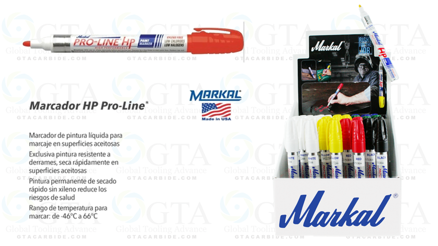 MARCADOR NARANJA HP MARKAL PROLINE