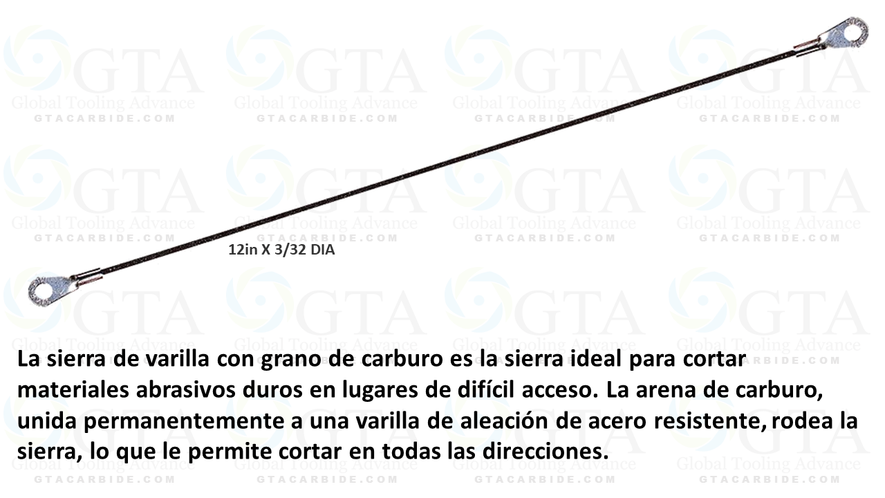SEGUETA POLVO CARBURO DIENTES CABLE X 12" STARRETT CARBIDE GRIT PARA ARCO SEGUETA MODELO X1200