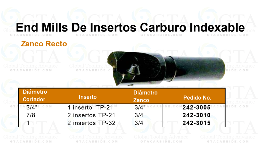 CORTADOR VERTICAL PORTA INSERTOS 7/8"" ZR 3/4"" PARA 2 INSERTOS MODELO 242-3010
