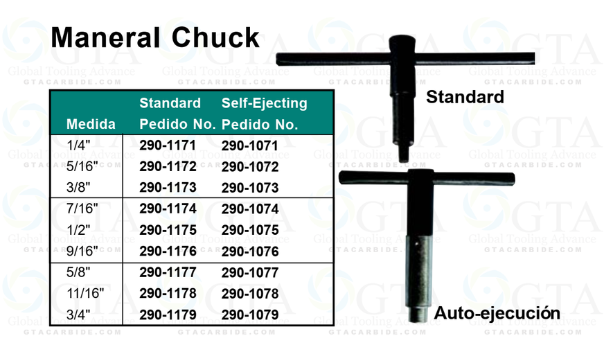 LLAVE PARA CHUCK DE TORNO 1/2" MODELO 290-1175