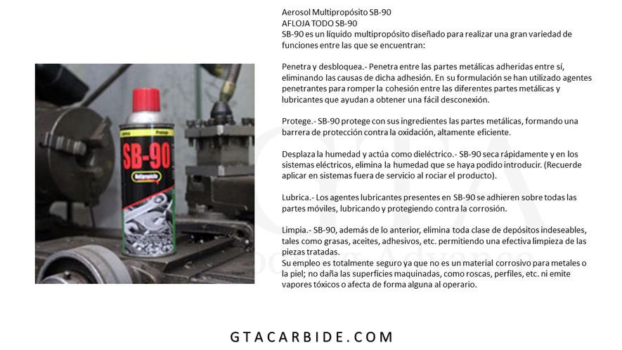 ACEITE EN AEROSOL SB-90 DE 16 OZ. ( 473 ML )