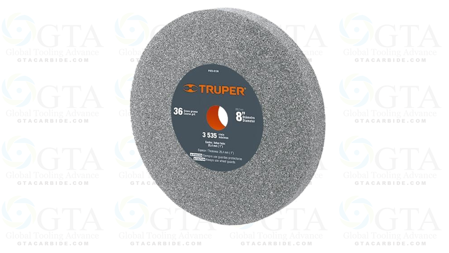 Rueda abrasiva p/esmeril 8x1' grano 36 CLAVE PIES-8136 CODIGO 16411