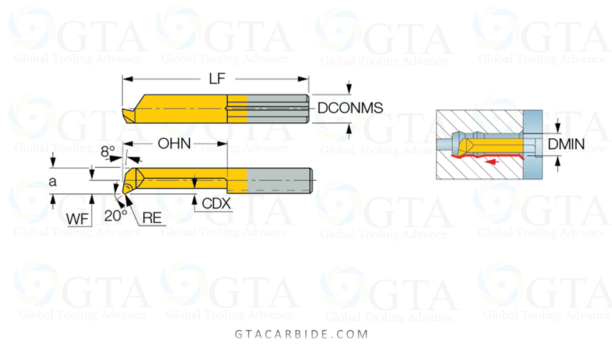 BARRA P/DESBASTE INTERIOR # PARTE: R 050.6-42