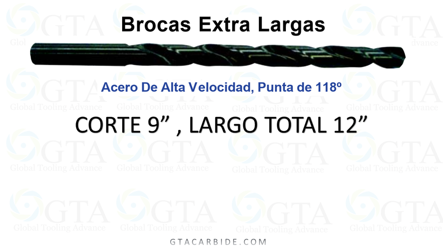 BROCA EXTRA LARGA DE 1/8"" X 12"" X 9"" CORTE PROXIMAMENTE 22-300-1208