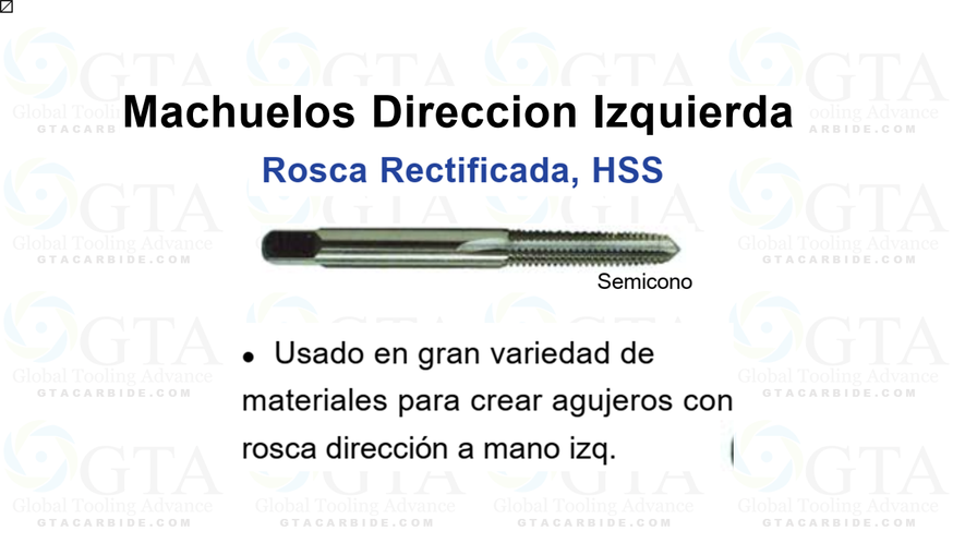 MACHUELO IZQUIERDO SEMICONICO HSS 7/8-14