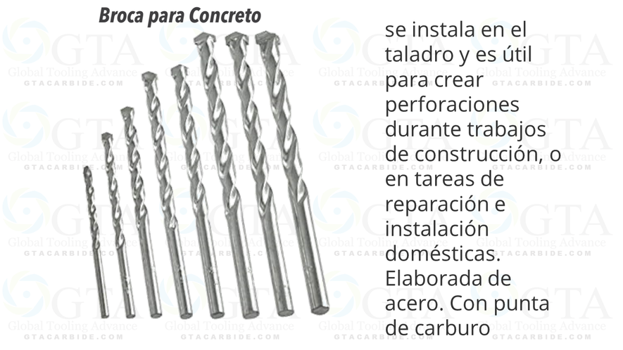 BROCA PARA CONCRETO DE 3/16"" X 4""