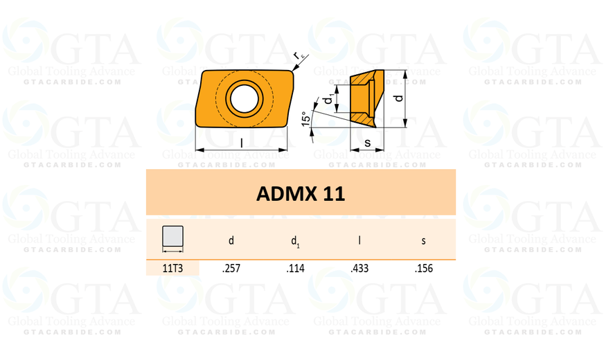 INSERTO PRAMET ADMX 11T304SR-M:8230 EAN 3603602884916